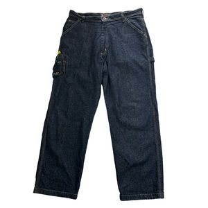 Vintage Polo Ralph Lauren RL-67 Jeans 34X32 Blue Cell Phone Carpenter Baggy Y2K